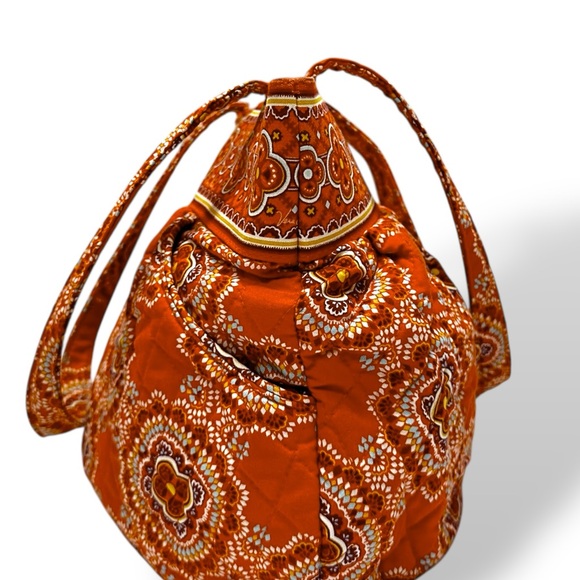 Vera Bradley Orange Boho Floral Medallion Medium Shoulder Bag - NWOT - Picture 2 of 7